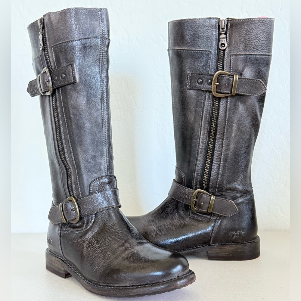 NEW Bed Stu GoGo Lug Moto Distressed Zippered Buckles Size 6.5